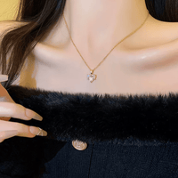 Thumbnail for Dainty Crystal Heart Pendant Necklace - ArtGalleryZen