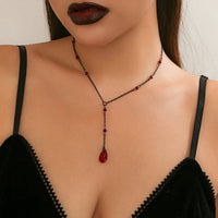 Thumbnail for Dainty Crystal Pendant Y Necklace - ArtGalleryZen