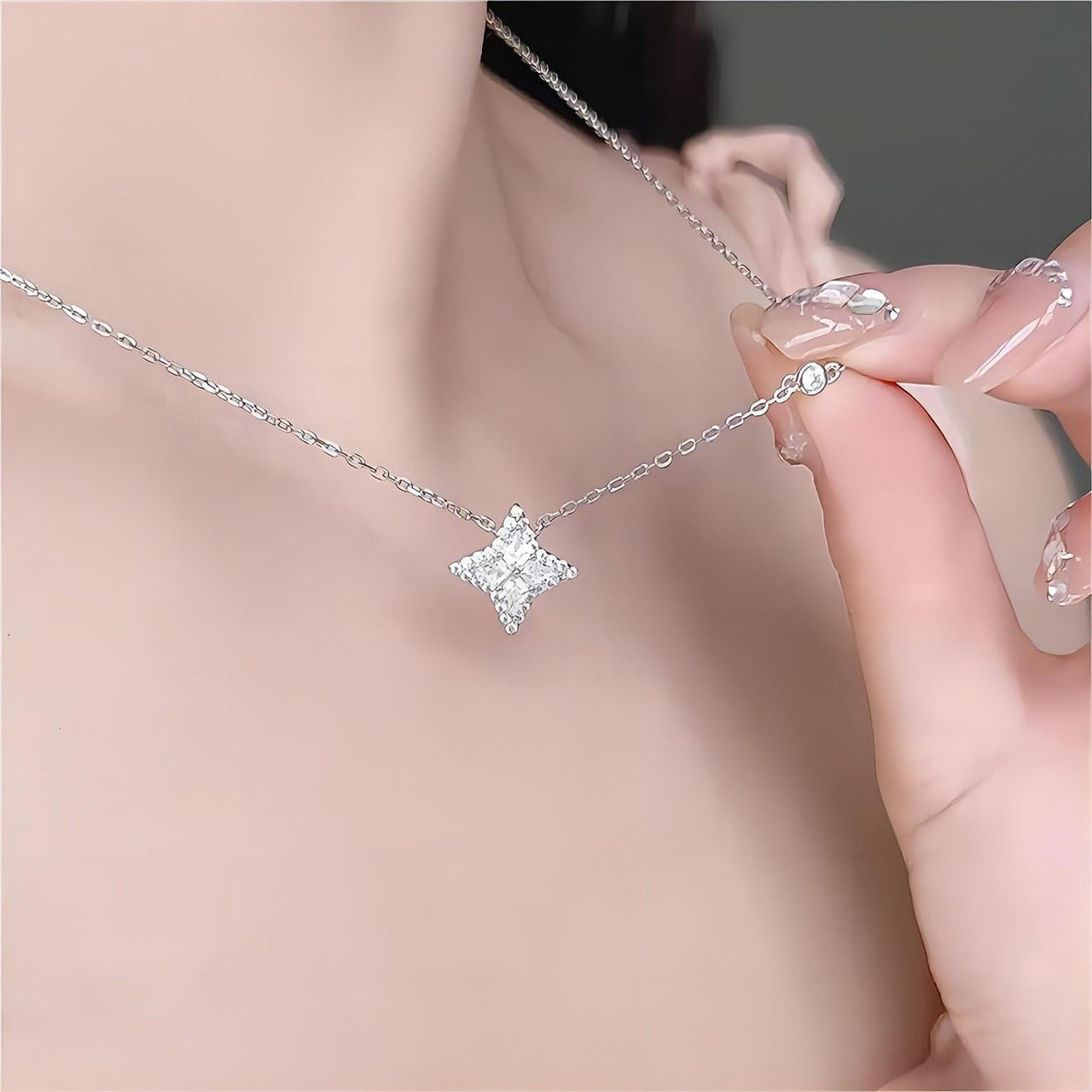 Dainty Crystal Sparkle Necklace Bracelet Set - ArtGalleryZen