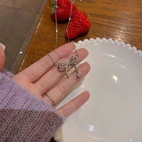 Thumbnail for Dainty CZ Inlaid Bowknot Charm Necklace - ArtGalleryZen