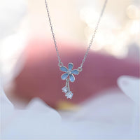 Thumbnail for Dainty CZ Inlaid Enamel Daisy Necklace - ArtGalleryZen