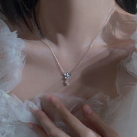 Thumbnail for Dainty CZ Inlaid Enamel Daisy Necklace - ArtGalleryZen