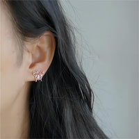 Thumbnail for Dainty CZ Inlaid Hollowed-out Butterfly Earrings - ArtGalleryZen