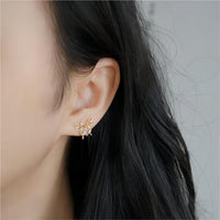 Thumbnail for Dainty CZ Inlaid Hollowed-out Butterfly Earrings - ArtGalleryZen