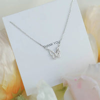 Thumbnail for Dainty CZ Inlaid Hollowed-out Butterfly Necklace - ArtGalleryZen