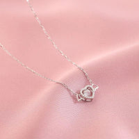 Thumbnail for Dainty CZ Inlaid Rolling Crystal Angel Heart Wings Necklace - ArtGalleryZen