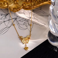 Thumbnail for Dainty Gold Bowknot Necklace - ArtGalleryZen