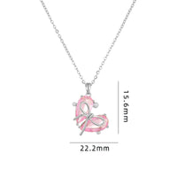Thumbnail for Dainty Gold Silver Tone Bowknot Heart CZ Pendant Necklace - ArtGalleryZen