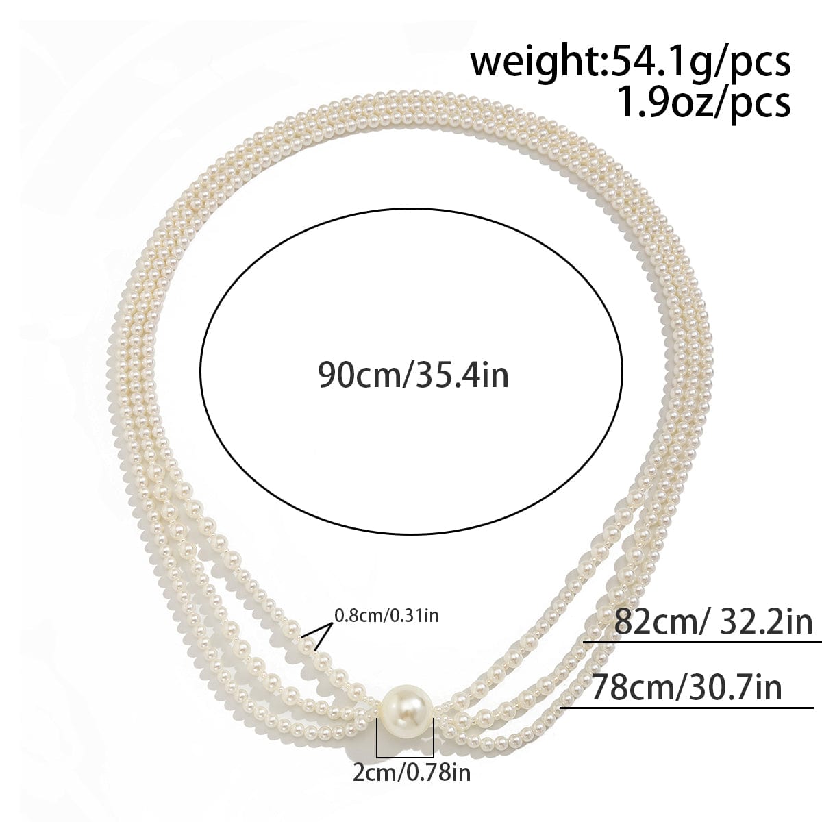 Dainty Layered Pearl Chain Necklace - ArtGalleryZen