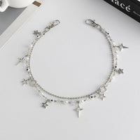 Thumbnail for Dainty Layered Star Pendant Pearl Trouser Chain - ArtGalleryZen