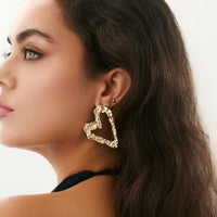 Thumbnail for Dainty Pleated Heart Stud Earrings - ArtGalleryZen