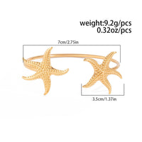 Thumbnail for Dainty Starfish Open Bangle Bracelet - ArtGalleryZen