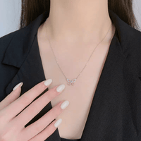 Thumbnail for Dainty Sterling Silver Zirconia Butterfly Necklace - ArtGalleryZen