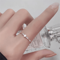 Thumbnail for Dainty Zirconia Diamond Ring - ArtGalleryZen