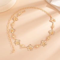 Thumbnail for Delicate Gold Tone Flower Waist Chain - ArtGalleryZen