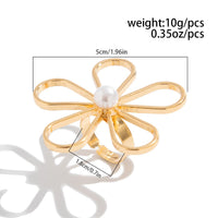 Thumbnail for Delicate Hollow Flower Starfish Grape Shaped Pearl Ring Set - ArtGalleryZen