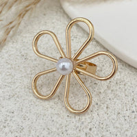 Thumbnail for Delicate Hollow Flower Starfish Grape Shaped Pearl Ring Set - ArtGalleryZen