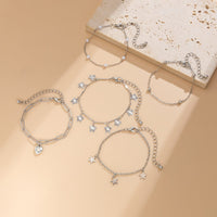 Thumbnail for Delicate Layered Heart Butterfly Star Tassel Pearl Cable Chain Bracelet Set - ArtGalleryZen