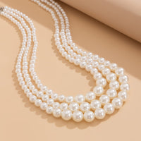 Thumbnail for Delicate Layered Pearl Chain Necklace - ArtGalleryZen
