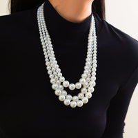 Thumbnail for Delicate Layered Pearl Chain Necklace - ArtGalleryZen