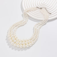 Thumbnail for Delicate Layered Pearl Chain Necklace - ArtGalleryZen