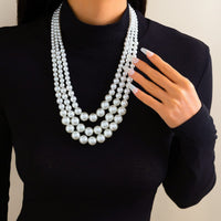Thumbnail for Delicate Layered Pearl Chain Necklace - ArtGalleryZen