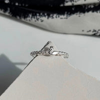 Thumbnail for Delicate S925 Silver Swan Open Ring - ArtGalleryZen