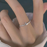 Thumbnail for Delicate S925 Silver Swan Open Ring - ArtGalleryZen