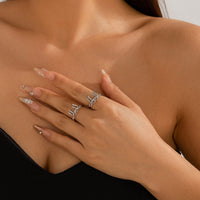 Thumbnail for Elegant 2Pcs Duo Bowknot Ring Set - ArtGalleryZen