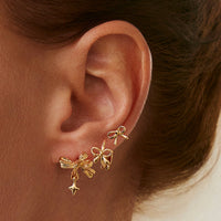 Thumbnail for Elegant 3 Pairs Bowknot Huggie Hoop Earrings Set - ArtGalleryZen