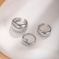 Thumbnail for Elegant 3Pcs Gold Silver Plated Glossy Ring Set - ArtGalleryZen