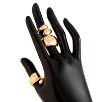 Thumbnail for Elegant 3pcs Gold Silver Tone Glossy Waterdrop Ring Set - ArtGalleryZen