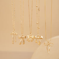 Thumbnail for Elegant 5pcs Bowknot Charm Saturn Chain Necklace Set - ArtGalleryZen