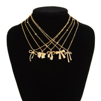 Thumbnail for Elegant 5pcs Bowknot Charm Saturn Chain Necklace Set - ArtGalleryZen