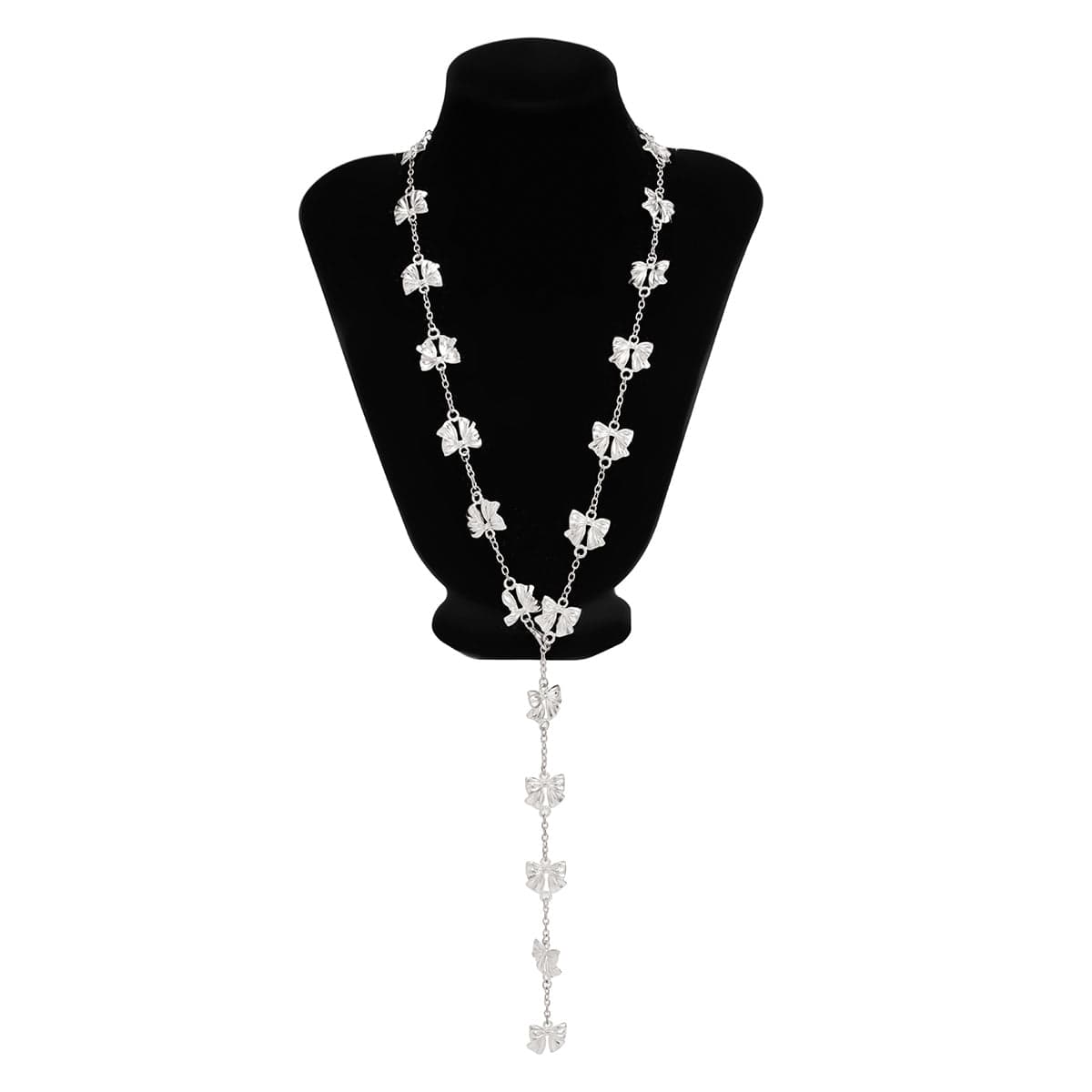 Elegant Bowknot Y Necklace - ArtGalleryZen