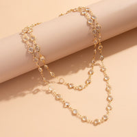 Thumbnail for Elegant Crystal Long Chain Y Necklace - ArtGalleryZen