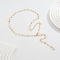 Thumbnail for Elegant Crystal Long Chain Y Necklace - ArtGalleryZen