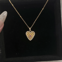 Thumbnail for Elegant CZ Inlaid Braided Heart Necklace - ArtGalleryZen