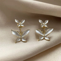Thumbnail for Elegant Enamel Duo Butterfly Earrings - ArtGalleryZen