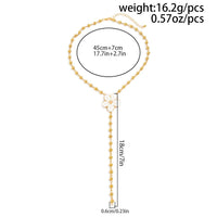 Thumbnail for Elegant Enamel Flower Charm Ball Chain Y Necklace - ArtGalleryZen
