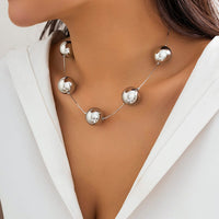 Thumbnail for Elegant Five Ball String Chain Necklace - ArtGalleryZen