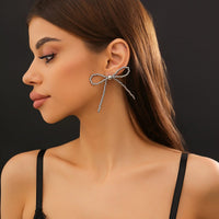 Thumbnail for Elegant Gold Silver Plated Bowknot Earrings - ArtGalleryZen