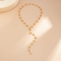 Thumbnail for Elegant Gold Silver Plated Bowknot Y Necklace - ArtGalleryZen