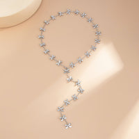 Thumbnail for Elegant Gold Silver Plated Bowknot Y Necklace - ArtGalleryZen