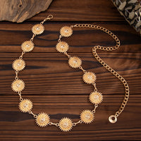 Thumbnail for Elegant Gold Silver Tone Daisy Waist Chain - ArtGalleryZen