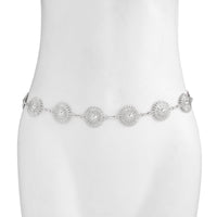 Thumbnail for Elegant Gold Silver Tone Daisy Waist Chain - ArtGalleryZen
