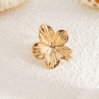 Thumbnail for Elegant Gold Silver Tone Flower Ear Cuff Earring - ArtGalleryZen