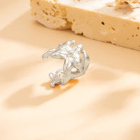 Thumbnail for Elegant Heart Cherry Blossom Ear Cuff Earring - ArtGalleryZen