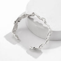 Thumbnail for Elegant Irregular Pleated Open Cuff Bracelet - ArtGalleryZen