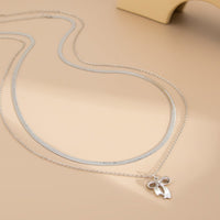 Thumbnail for Elegant Layered Bowknot Charm Herringbone Belly Chain Set - ArtGalleryZen